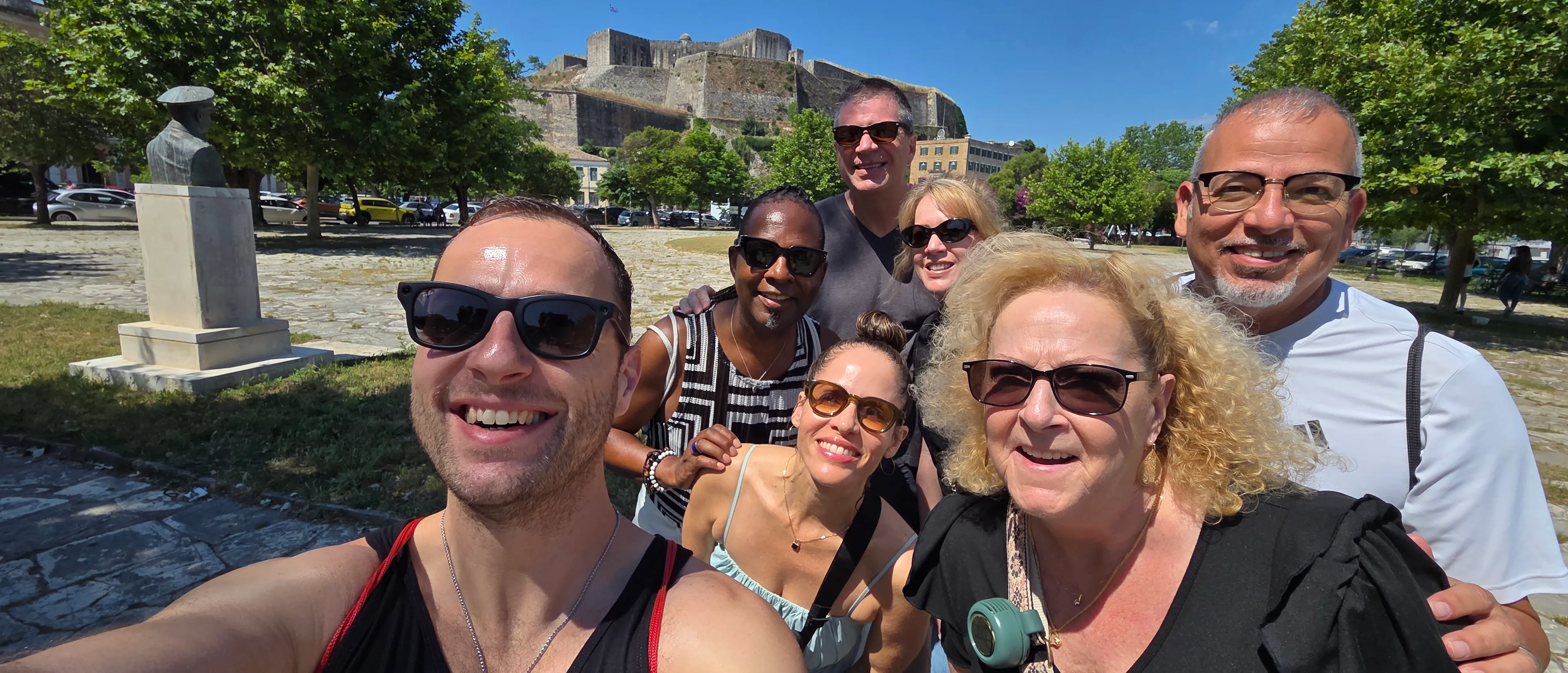 A group together in Corfu