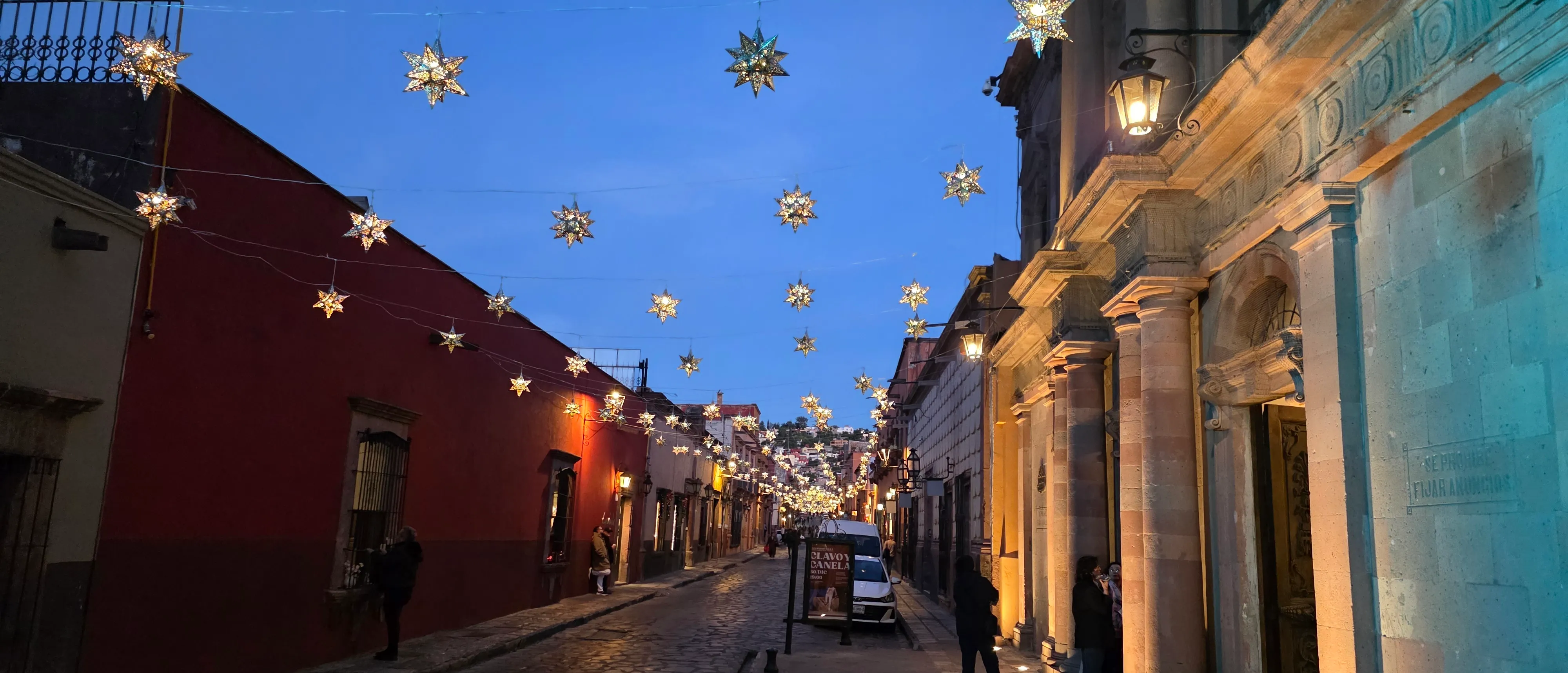 A star-filled night sky over San Miguel de Allende